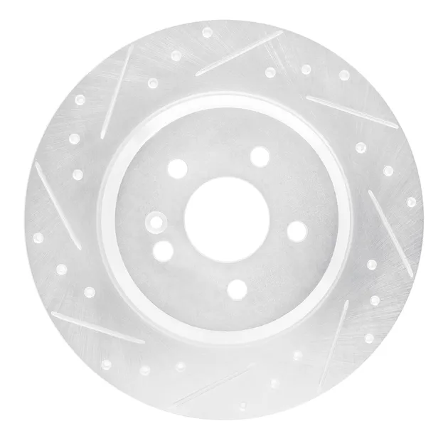 R1 Concepts EDZ-63125L Brake Rotor Drilled and Slotted Silver